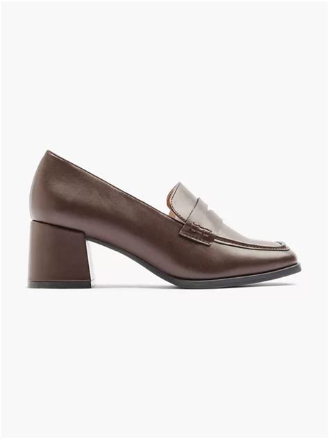 Graceland Brown Heeled Loafer In Brown Deichmann