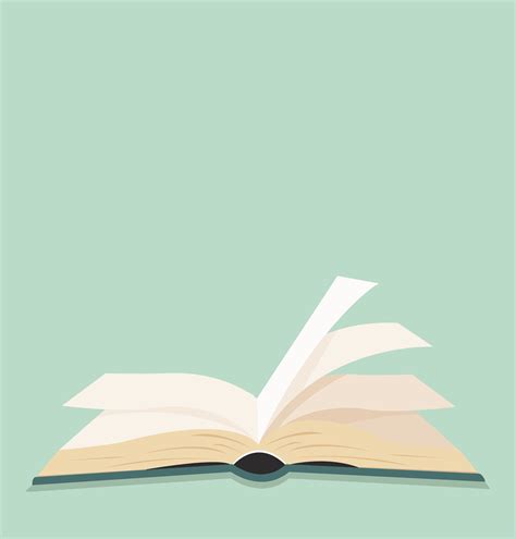 Open Book With Flipping Pages Vector Art At Vecteezy