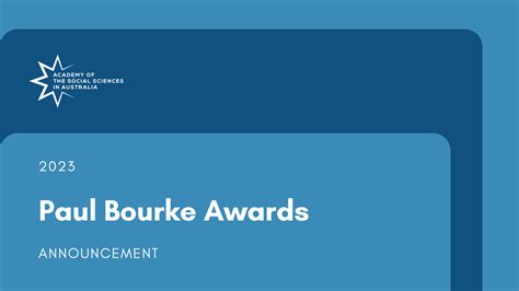 Paul Bourke Awards Academy Of The Social Sciences In Australia