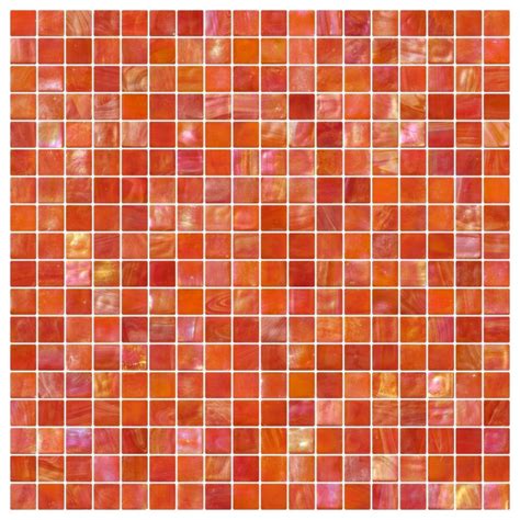 Scarlet Orange Iridescent Glass Tile Contemporary Mosaic Tile By Susan Jablon Mosaics Houzz