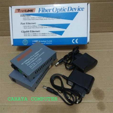 Jual Netlink Htb 3100 Converter Fiber Optic To Lan 25km Sepasang Aandb