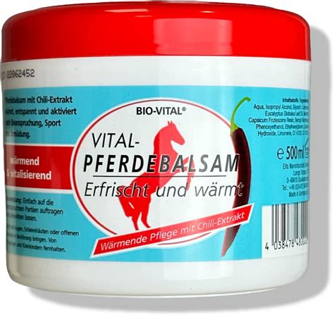 Original Pferdebalsam Wärmegel Pferdesalbe erfrischt wärmt mit Chili