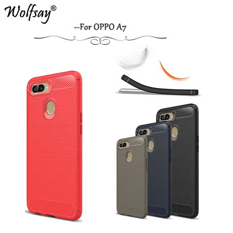 For Cover Oppo A7 Case A7 Non Slip Soft Silicone Rubber Armor Rubber Phone Case For Oppo A7 Back