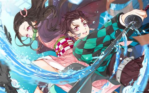 Kimetsu No Yaiba Tanjiro E Nezuko Kamado Scarica Di Sfondi Hd