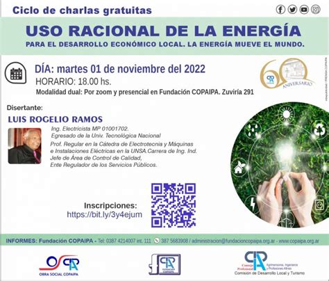 Ciclo De Charlas Gratuitas Uso Racional De La Energ A