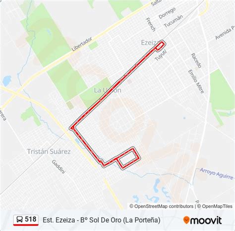 Ruta 518 horarios paradas y mapas Est Ezeiza Bº Sol De Oro La