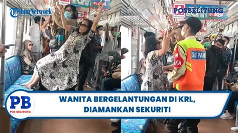 VIRAL Sosok Wanita Berayun Ayun Di KRL Hingga Buat Penumpang Lain Tak