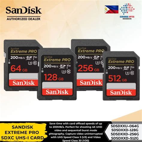 SanDisk Extreme PRO SDXC UHS-I Card - Cerebral Optic Merchandising ...