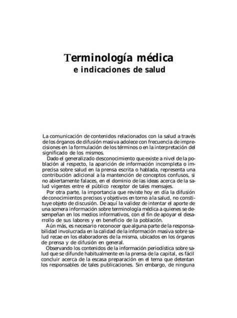 Terminología Médica e Indicadores de Salud Medicina y Farmacia uDocz