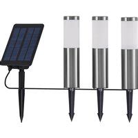 Lindby Lexiane LED Solarlampen 3er Set Edelstahl günstig online in