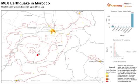 M6.8 Earthquake in Morocco - Health Facility Density Map by Avenza Systems Inc. | Avenza Maps