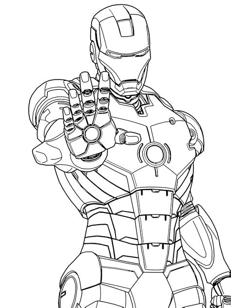 Iron Man Iron Man Marvel Coloring Page Coloring Pages