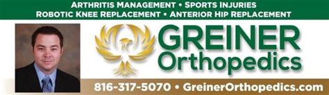 ROBERT GREINER GREINER ORTHOPEDICS Updated February 2025 19201 E