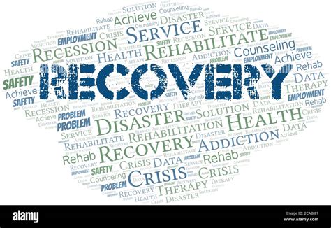 Recovery Vector Word Cloud Made With The Text Only Stock Vector Image