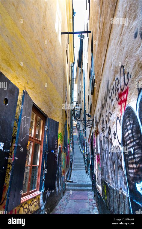 Narrow alley narrowest alley in Stockholm Mårten Trotzigs Gränd