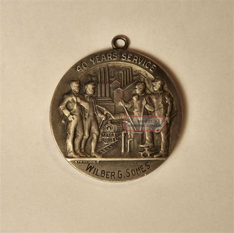 United States Steel Corporation Sterling Silver 40 Year Service Medal Fob