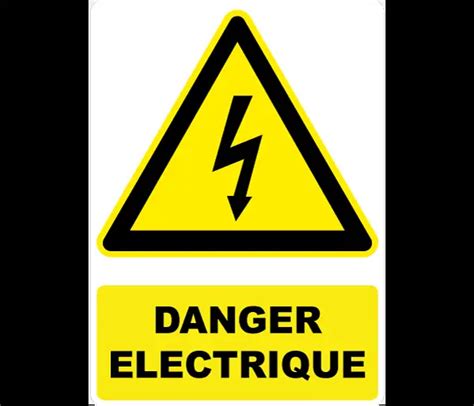 Autocollant Pictogramme Danger Lectrique Zone Signaletique