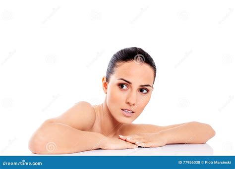 Beautiful Nude Woman Isolated On White Background Stock Photo Image Of Closeup Calm 77956038