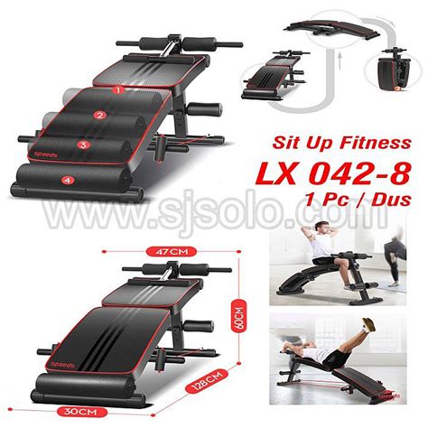 Olahraga Gym Fitnes Abs Wheel Sit Up Sit Up Bench Alat