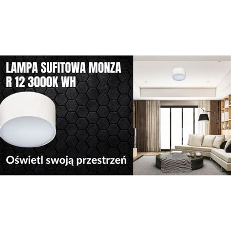 Lampa Sufitowa Monza R 12 3000K Wh