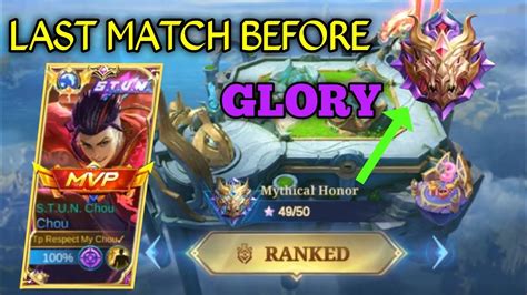 CAN I REACH GLORY LAST MATCH BEFORE MYTHICAL GLORY WIN OR LOSE