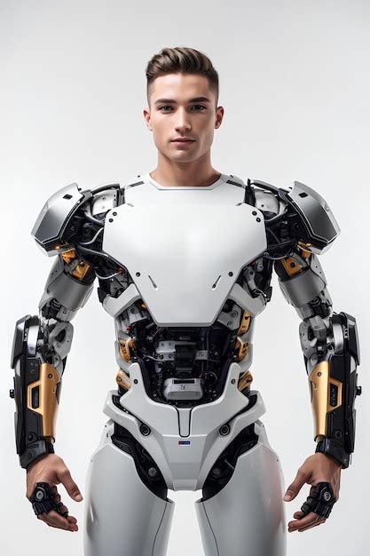 Premium Photo Man With Robotic Body Parts Science Technology And