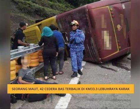 Seorang Maut 42 Cedera Bas Terbalik Di KM33 3 Lebuhraya Karak Video