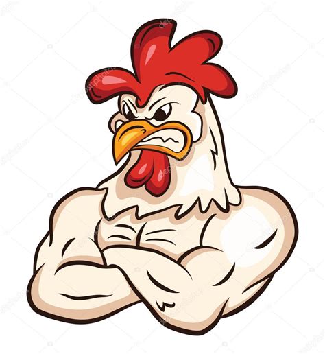 Angry Chicken Stock Vector Funwayillustration 54808153