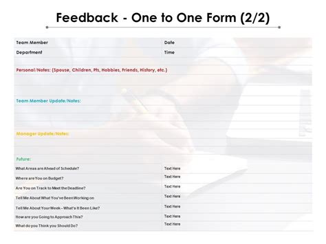 One On One Feedback Template