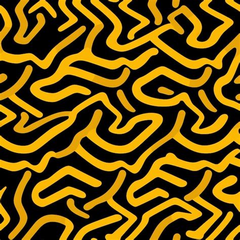 Premium AI Image | A black and yellow pattern