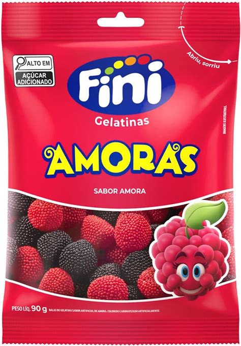 Balas De Gelatina Amoras Fini G Amazon Br Alimentos E Bebidas