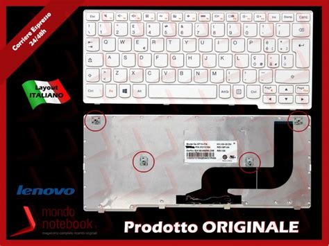 Tastiera Notebook Lenovo Yoga 11S Con Frame Bianca Italiana