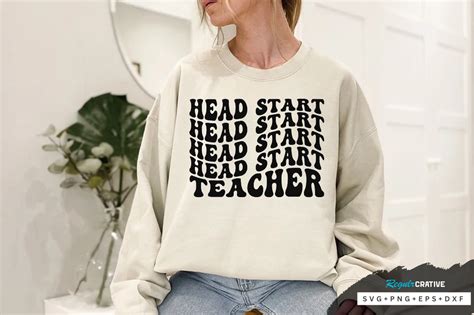 Head Start Teacher Svg Design Graphic By Regulrcrative · Creative Fabrica