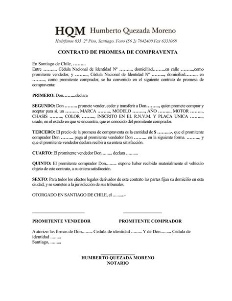 Contrato De Promesa De Compraventa