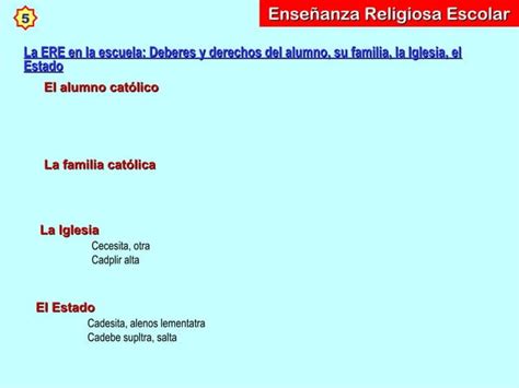 la enseñanza religiosa escolar PPT