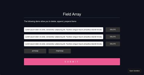 React Hook Form Usefieldarray Nested Arrays Codesandbox