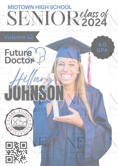 Graduation Magazine Template 2024 Editable Canva Etsy