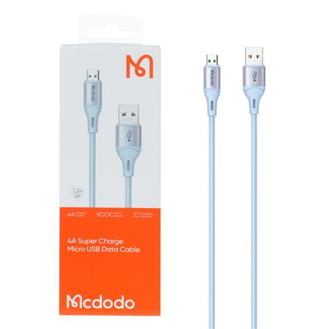 کابل شارژ فست 1 2 متری اندروید Mcdodo مدل CA 1854 آبی فروشگاه پنل