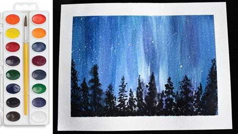 YouTube | Watercolor night sky, Diy watercolor painting, Watercolor ...