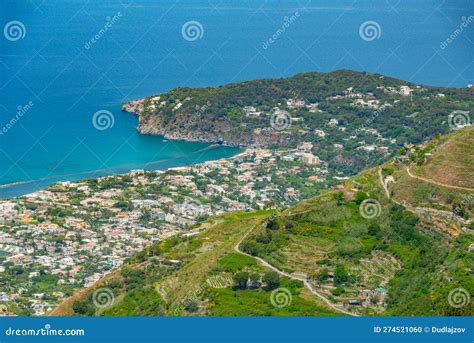 Panorama View of Italian City Forio at Ischia Island Stock Photo ...