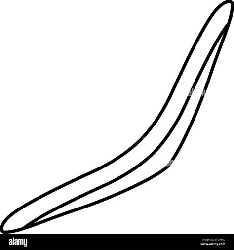 Boomerang Weapon Military Line Icon Vector Illustration Stock Vector