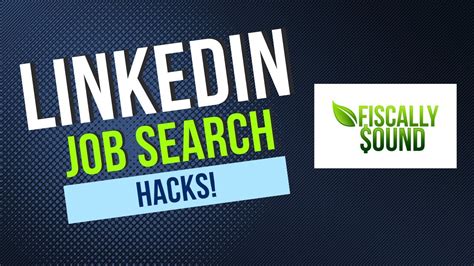 LinkedIn Job Search Hacks YouTube