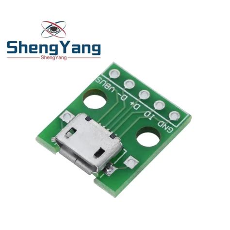 10pcs Micro Usb To Dip Adapter 5pin Female Connector B Type Pcb Converter Pinboard 254 Lijaaz