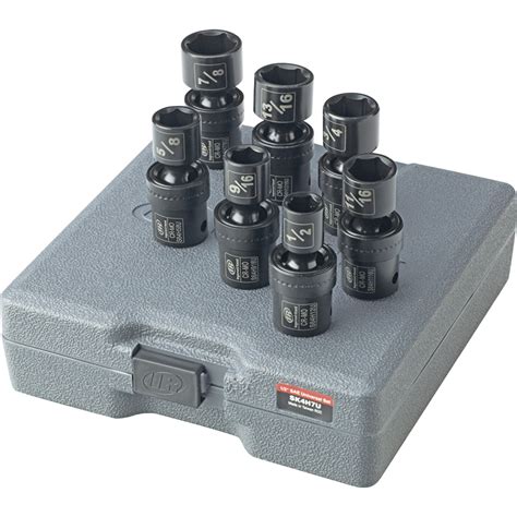 Ingersoll Rand Universal Impact Sockets 1 2in Drive 7 Pc SAE Set