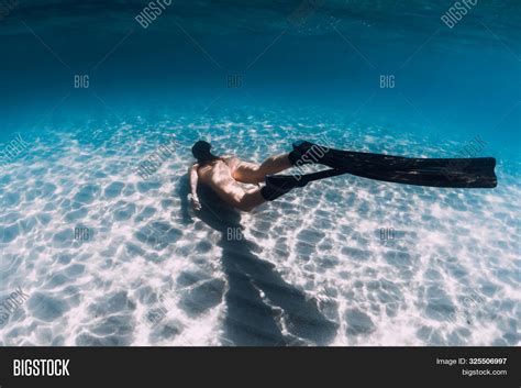 Naked Woman Freediver Image Photo Free Trial Bigstock
