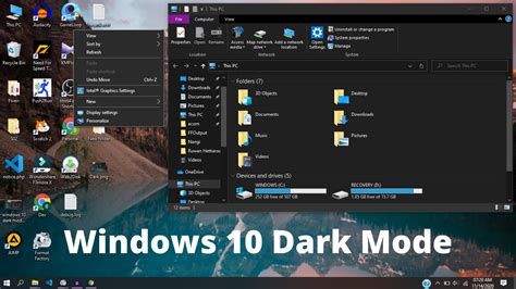 How To Enable Windows 10 Dark Mode YouTube