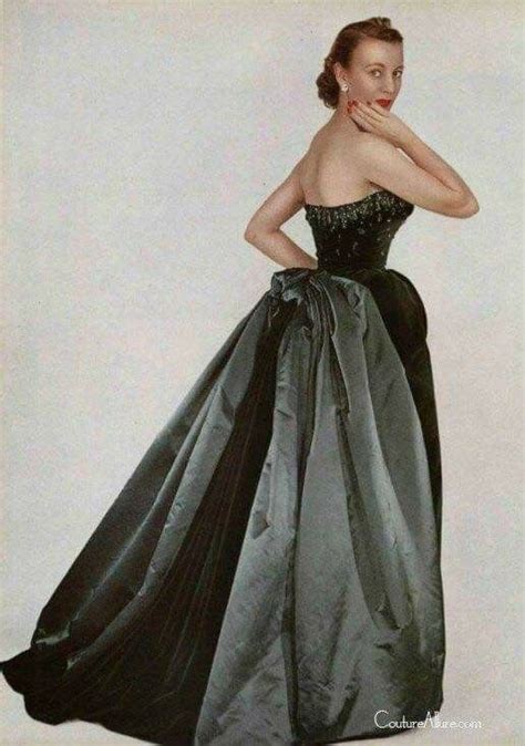 Christian Dior Evening Gown 1950 Vintage Gowns Fifties Fashion Vintage Dresses