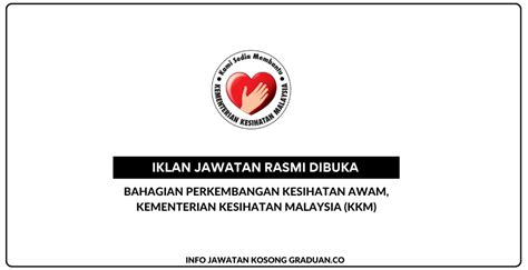 Permohonan Jawatan Kosong Bahagian Perkembangan Kesihatan Awam Kementerian Kesihatan Malaysia