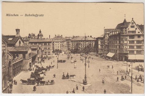 AK München Bahnhofplatz von Postkarte 1921 Nr 1004 Manuskript