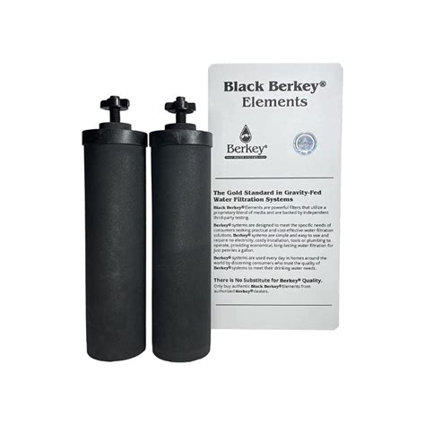 Berkey Authentic Black Berkey Elements Set Of 2 Black Berkey Water Filter Elements • Waterwise